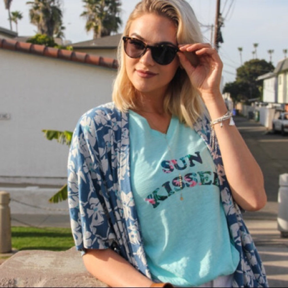 Fresh Produce Teal Sun Kissed Tank